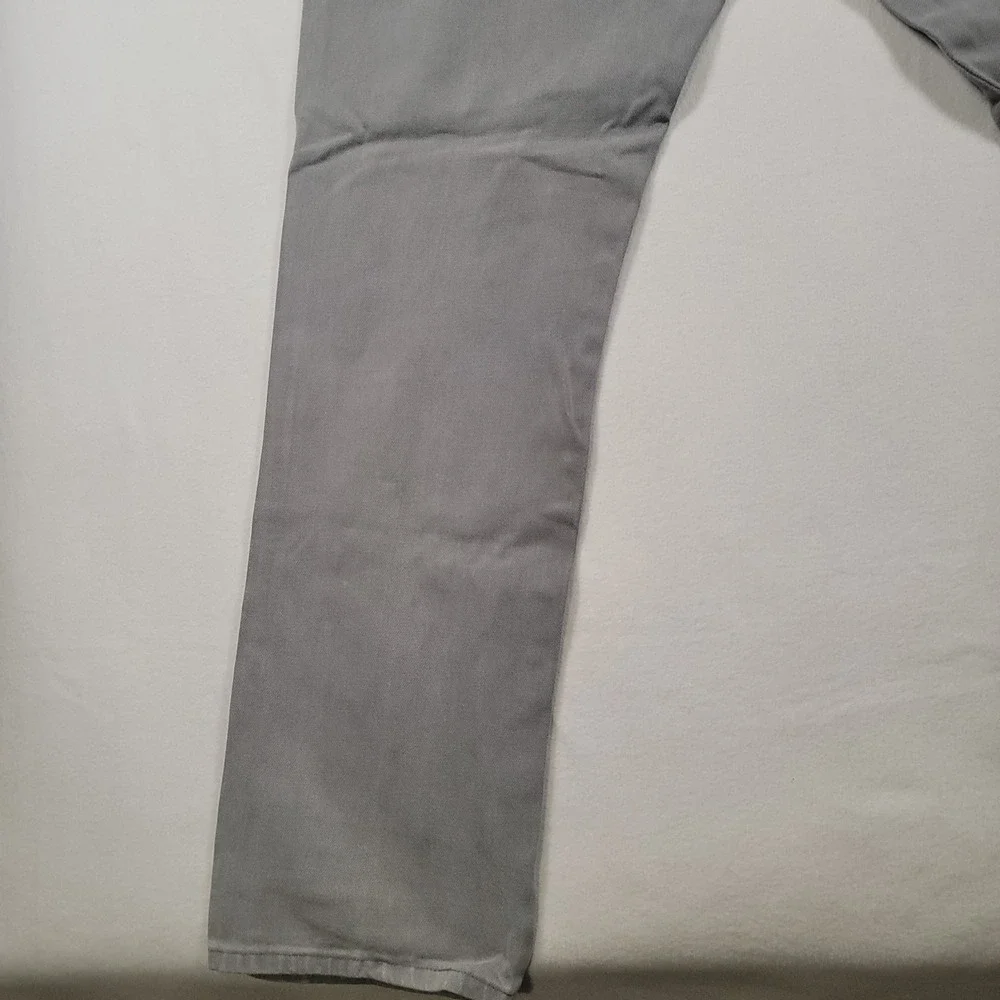 Wrangler Jeans Mens 42x34 Gray Denim Straight Leg Workwear 13MWZCG Flaws